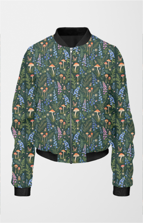 Mystical Mushroom Garden Vibe Jacket Women
