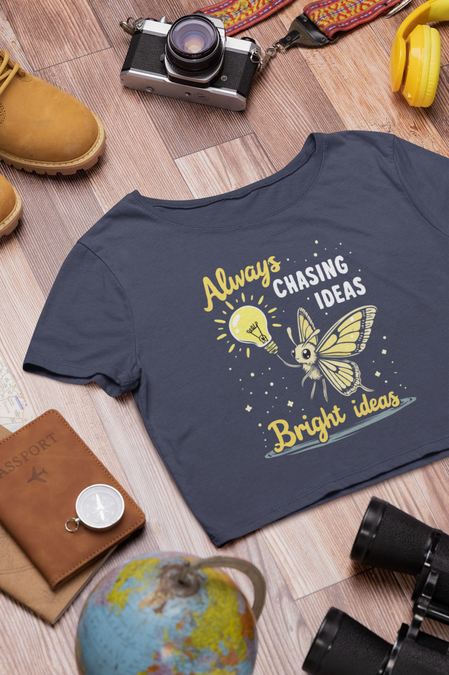"Always Chasing Bright Ideas" Women's Crop Top