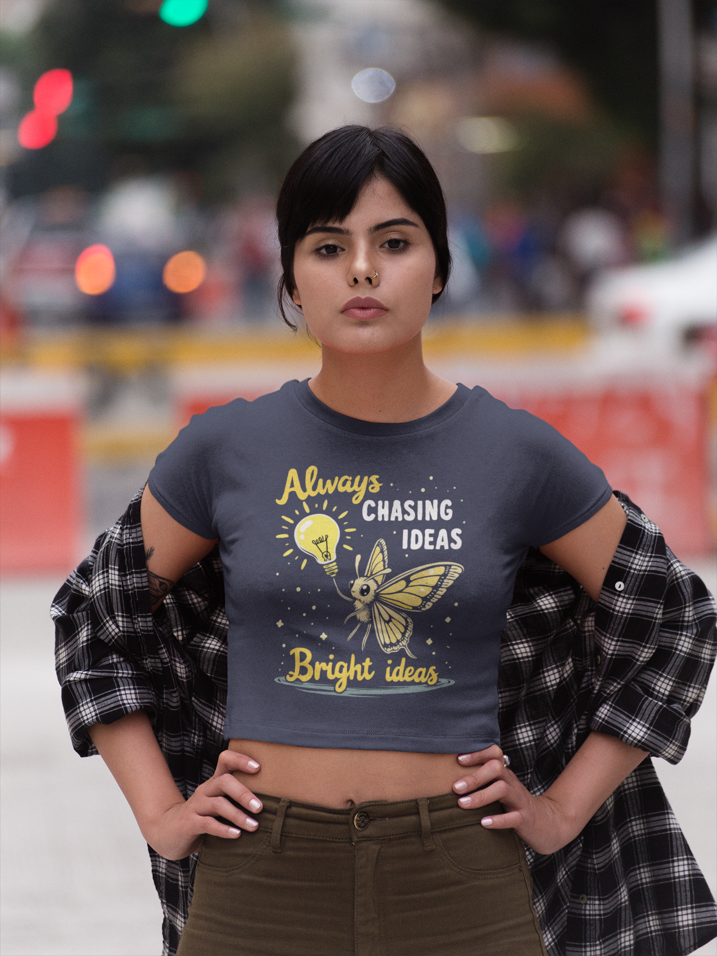 "Always Chasing Bright Ideas" Women's Crop Top
