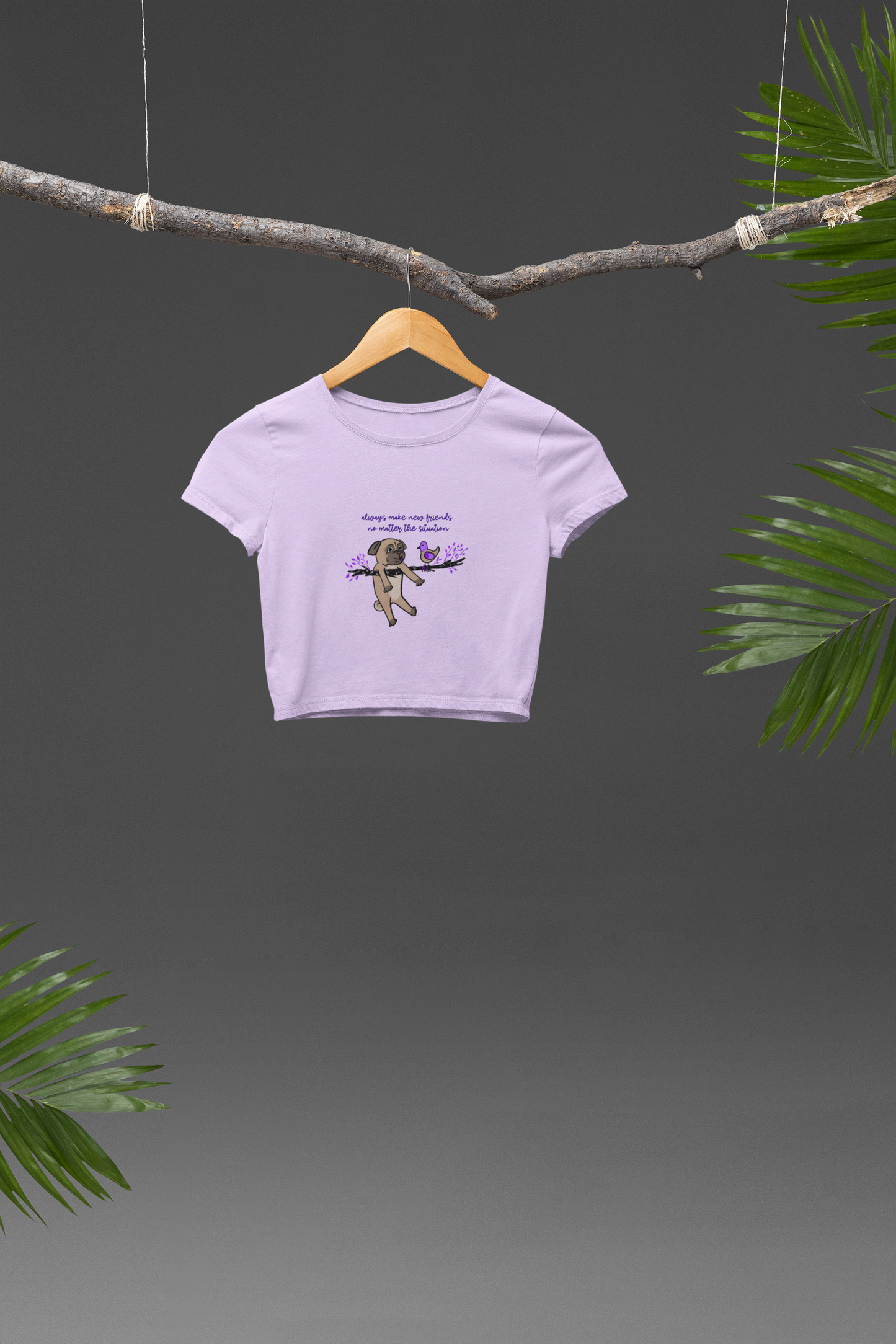 "Always Make New Friends" Women's Crop Top T-shirt