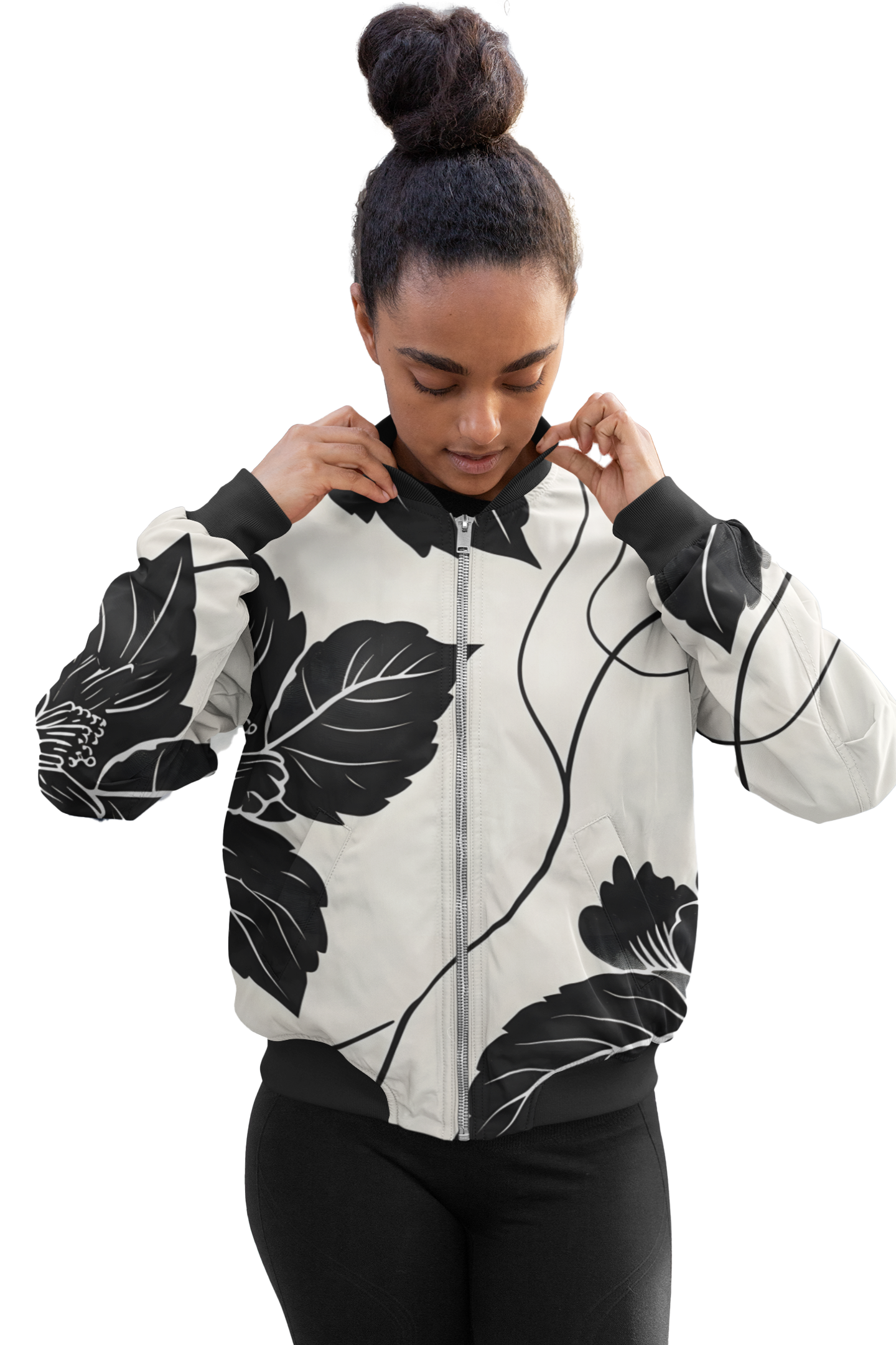 Monochrome Bloom Vibe Jacket Women
