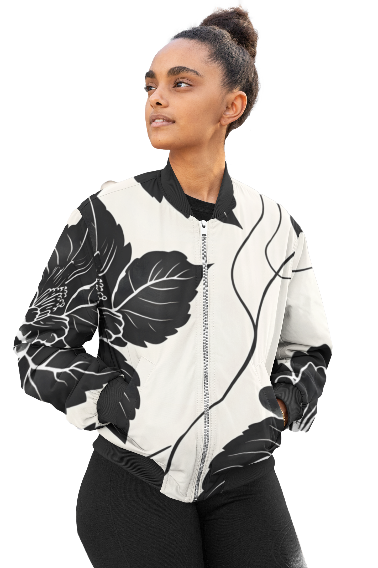 Monochrome Bloom Vibe Jacket Women