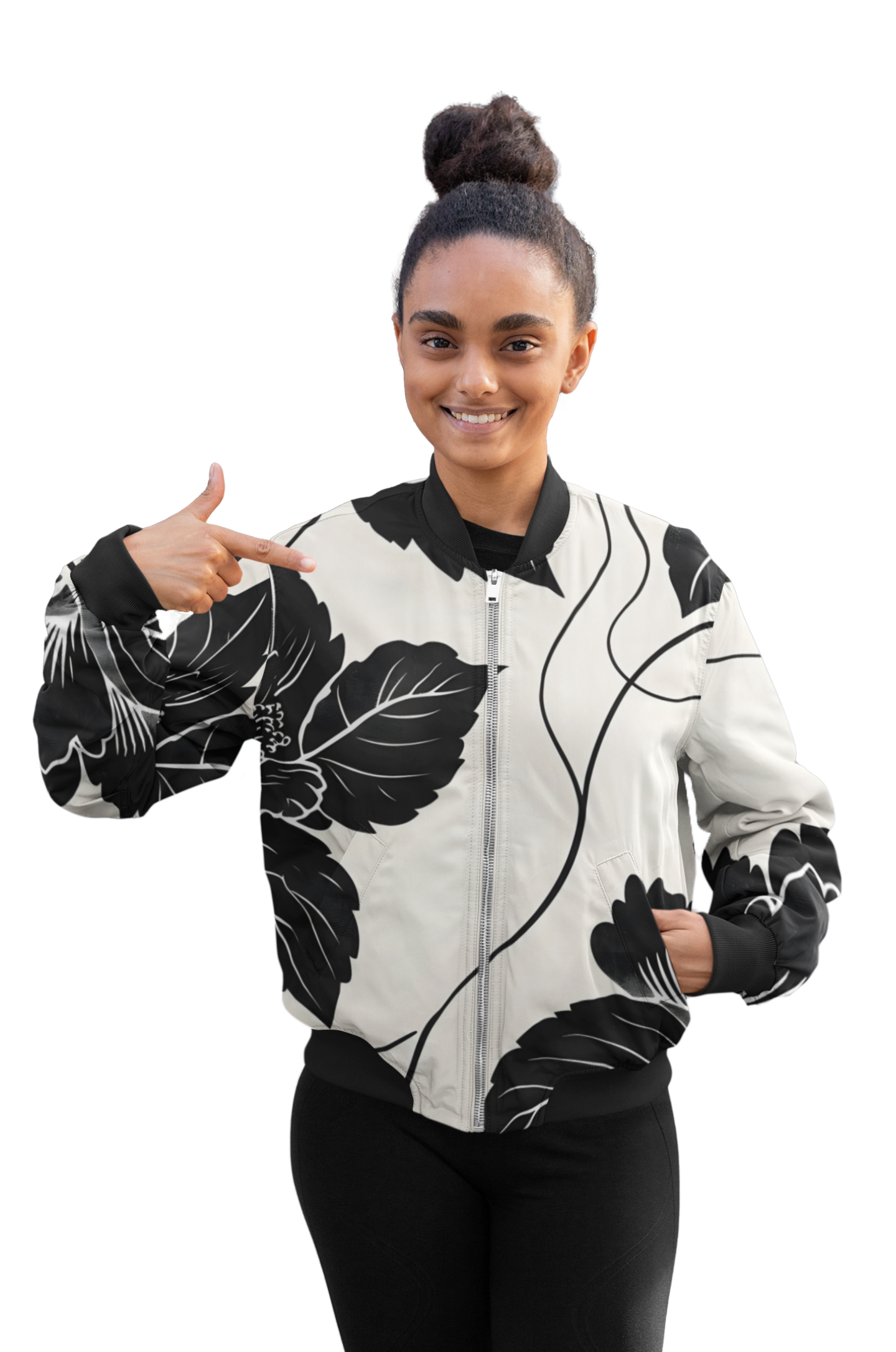 Monochrome Bloom Vibe Jacket Women
