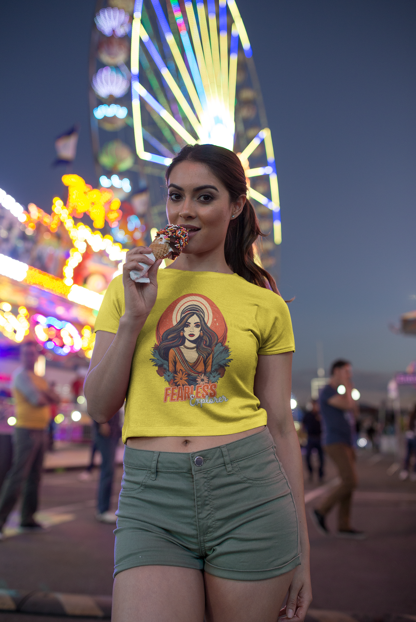 "Fearless Explorer" Women's Crop Top