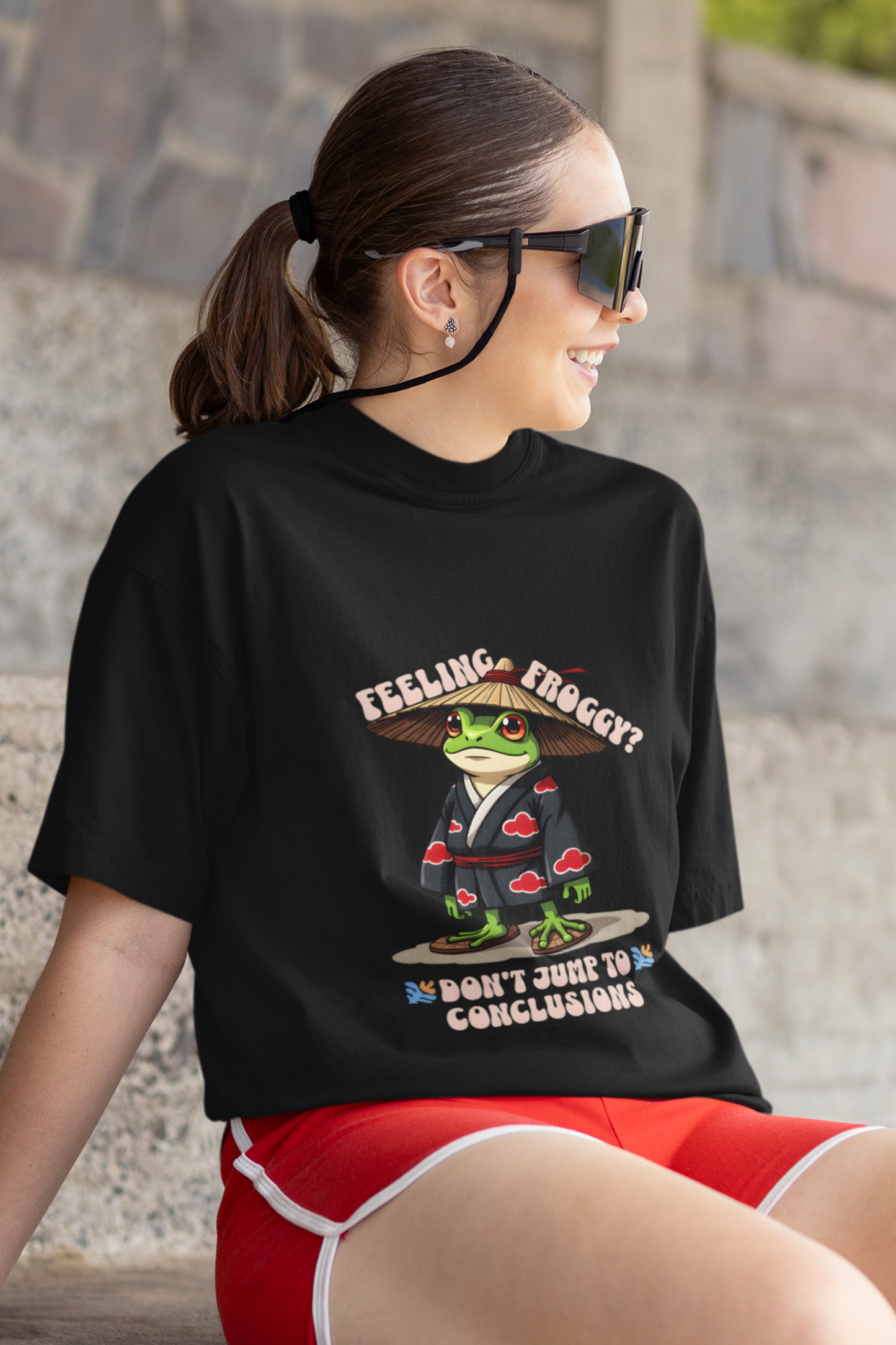 "Feeling Froggy?" Samurai Frog Women T-Shirt