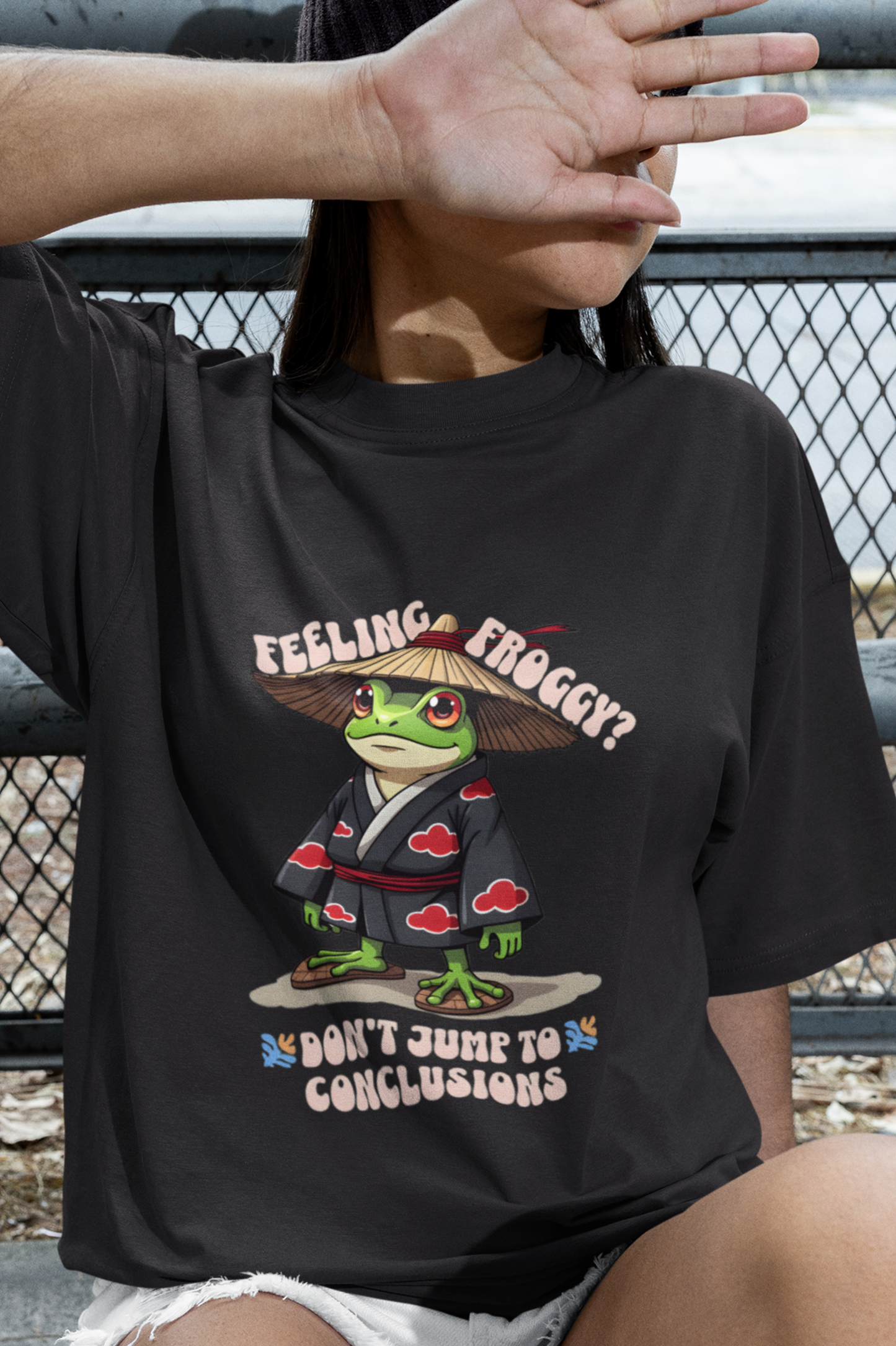 "Feeling Froggy?" Samurai Frog Women T-Shirt