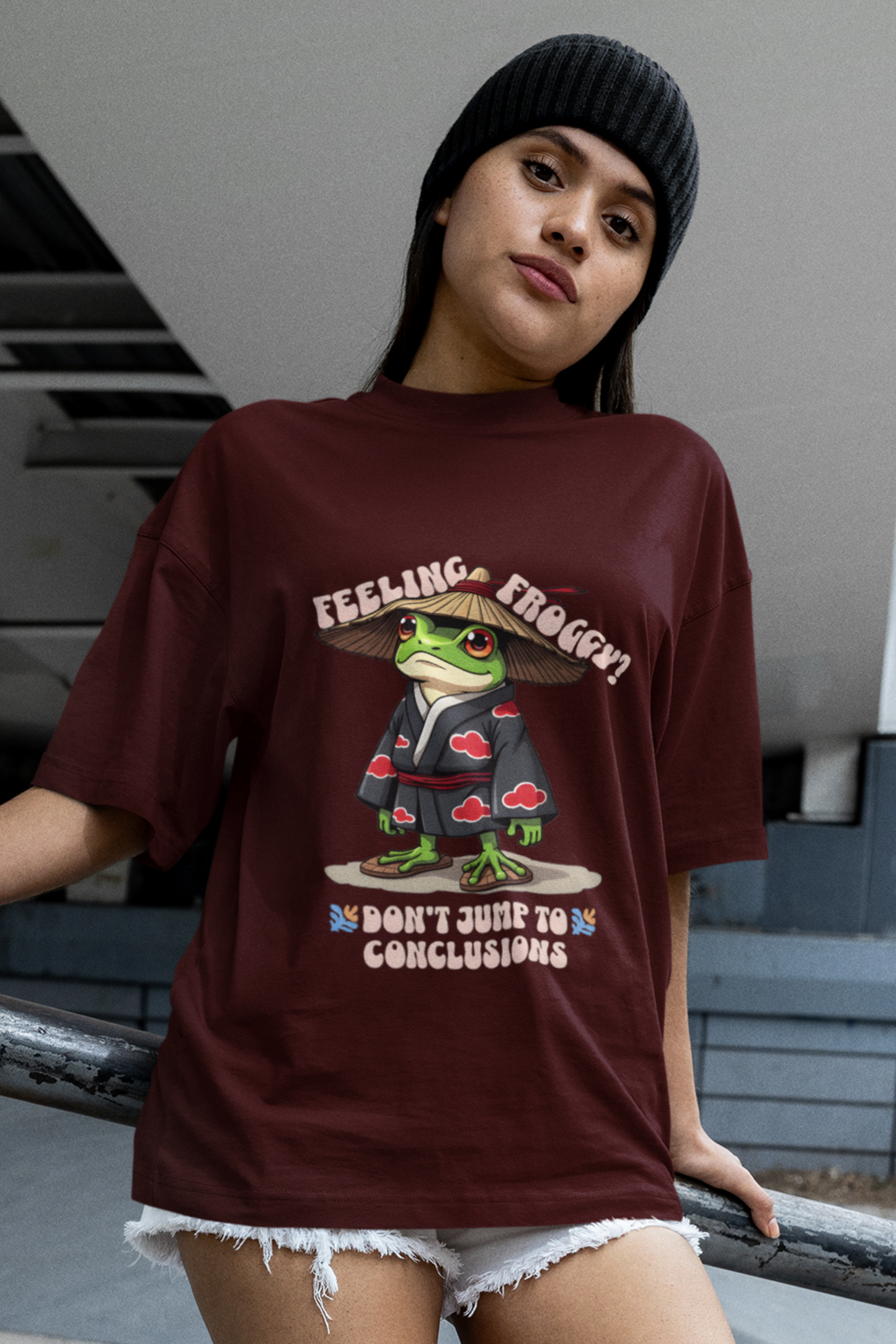 "Feeling Froggy?" Samurai Frog Women T-Shirt