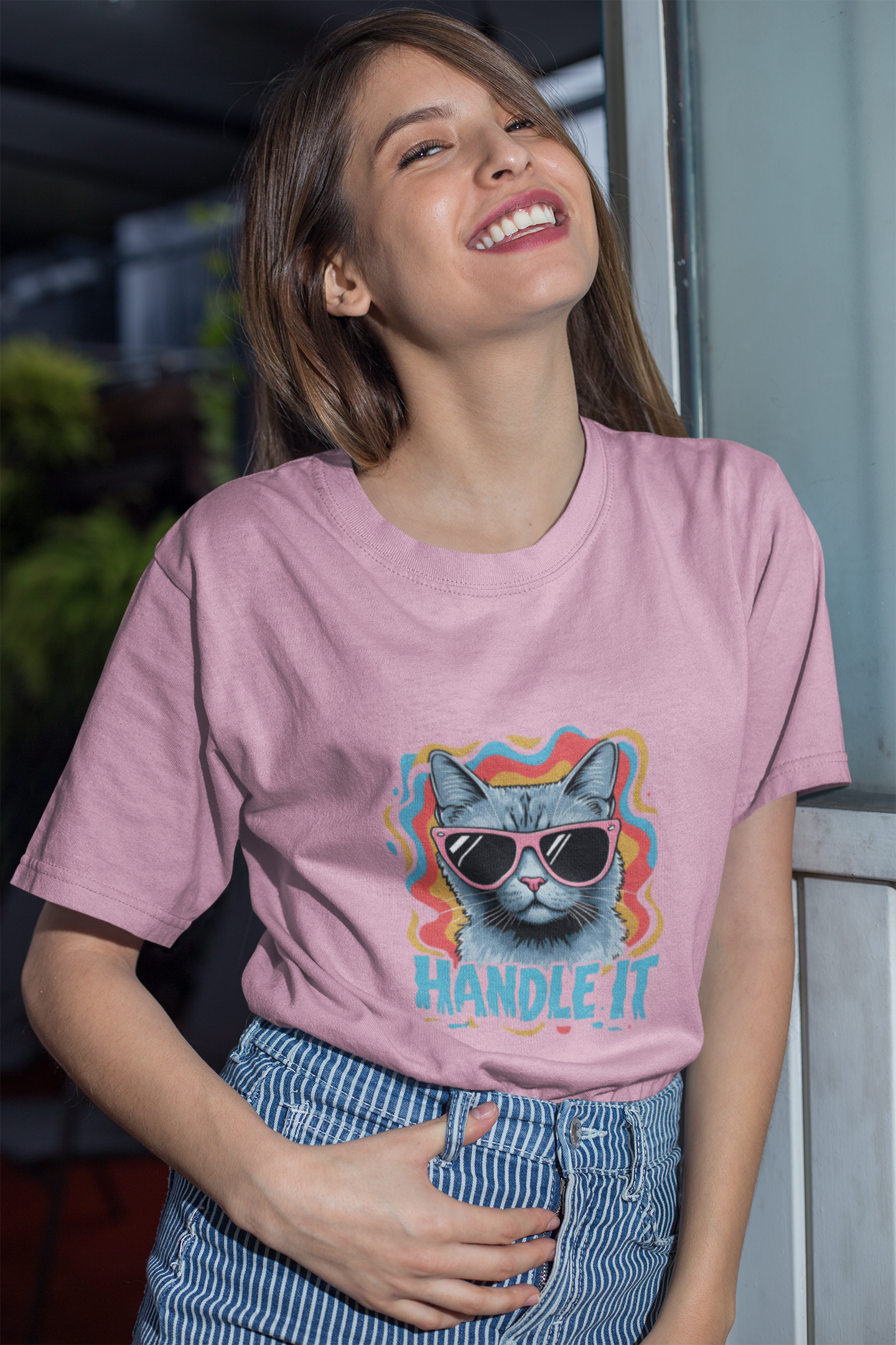"Handle It" Cool Cat Women T-Shirt