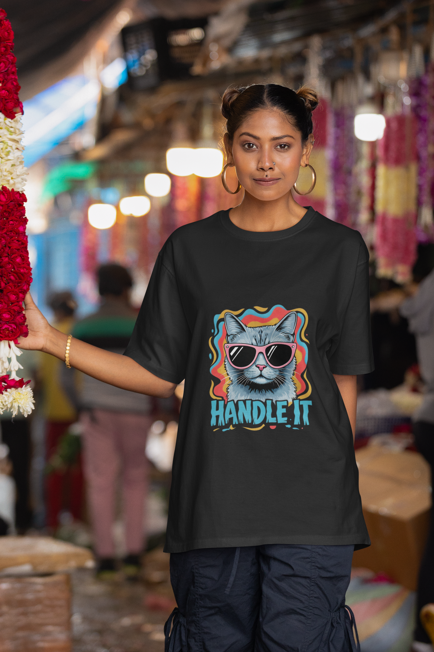 "Handle It" Cool Cat Women T-Shirt