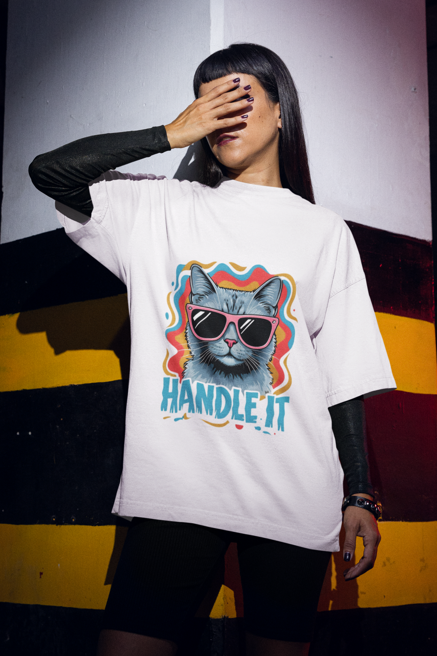 "Handle It" Cool Cat Women T-Shirt