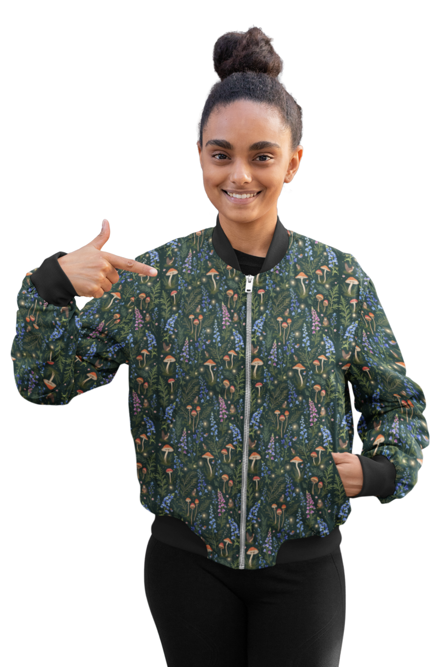 Mystical Mushroom Garden Vibe Jacket Women
