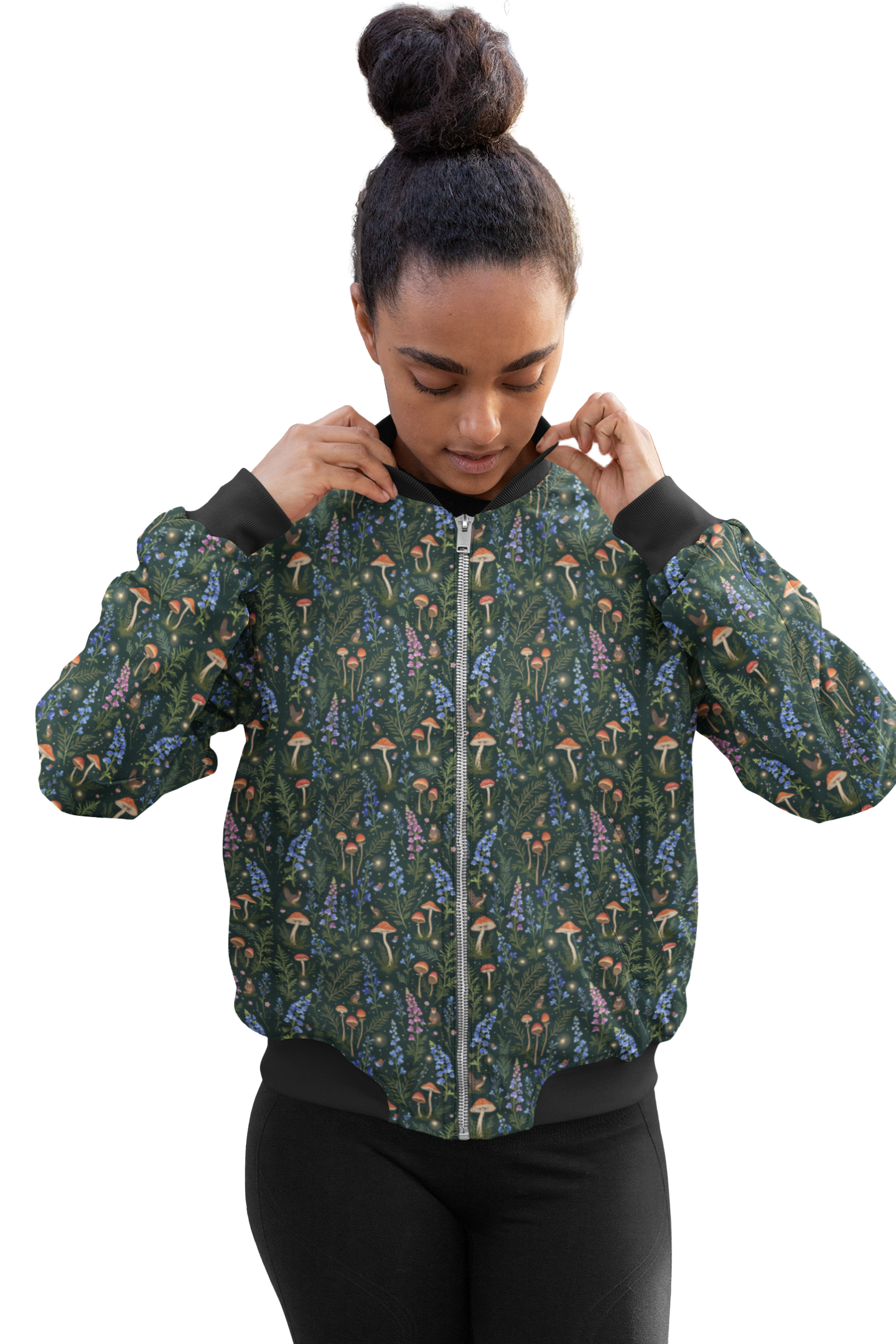 Mystical Mushroom Garden Vibe Jacket Women