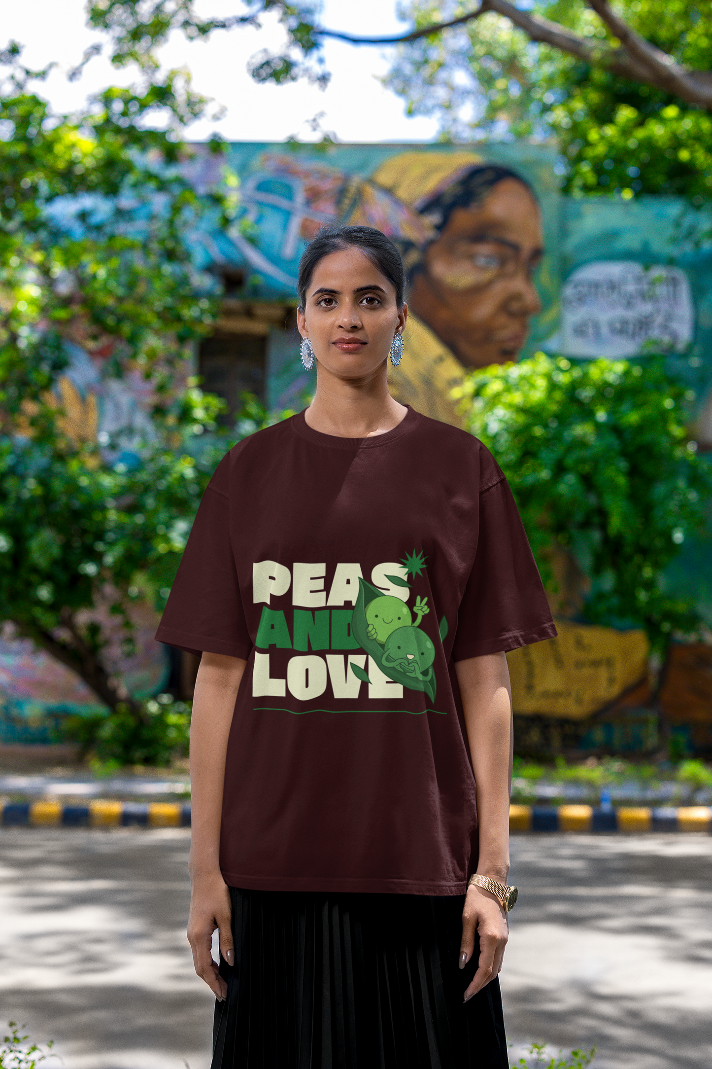 "Peas and Love" Graphic Women T-Shirt