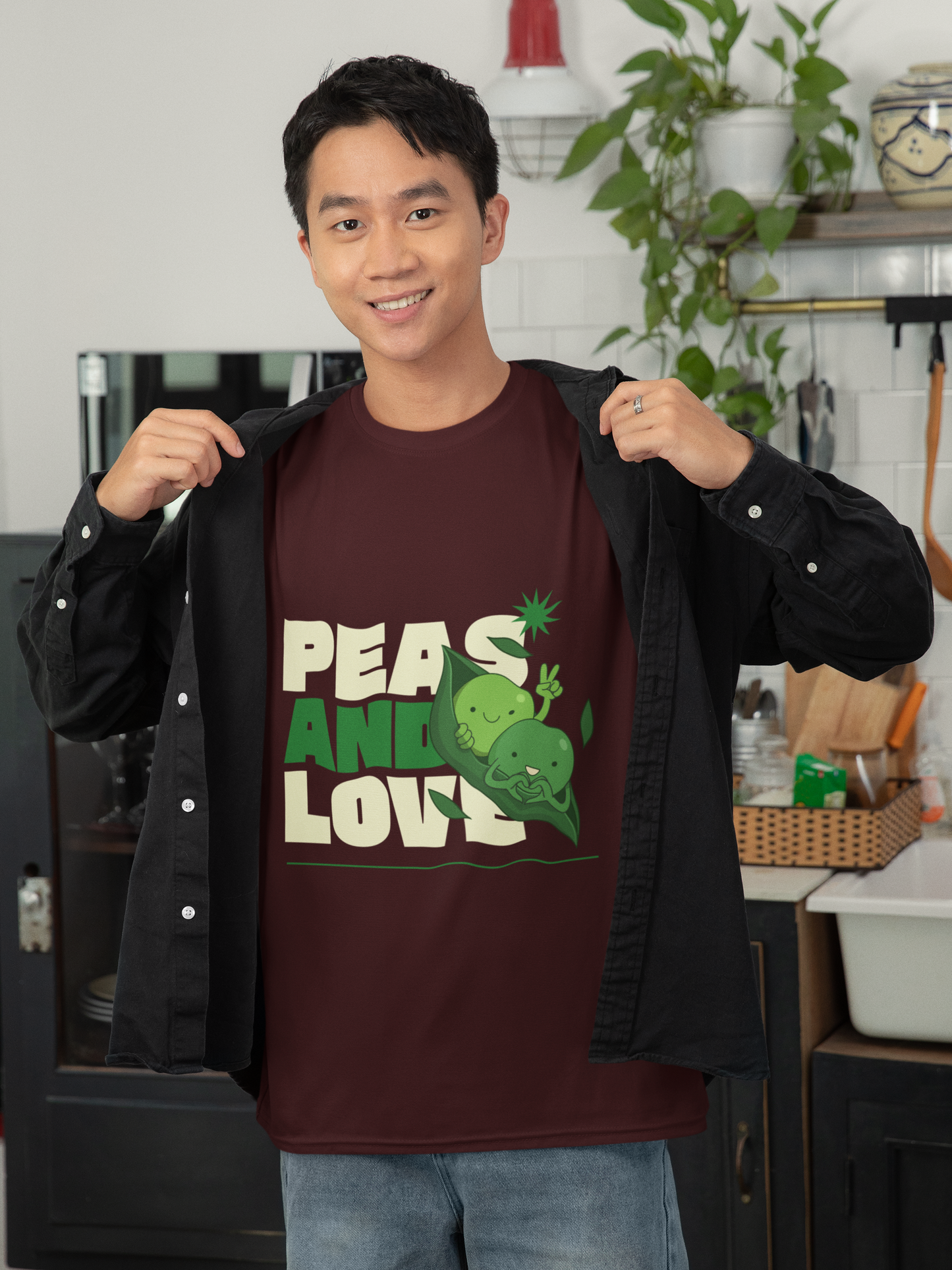 "Peas and Love" Graphic Men T-Shirt