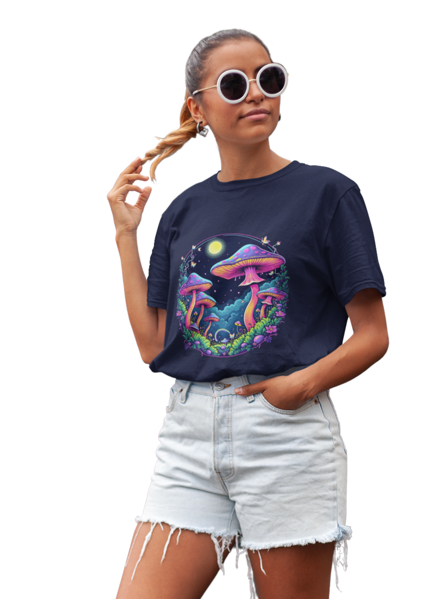 "Moonlit Psychedelia" Women Oversized T-Shirt