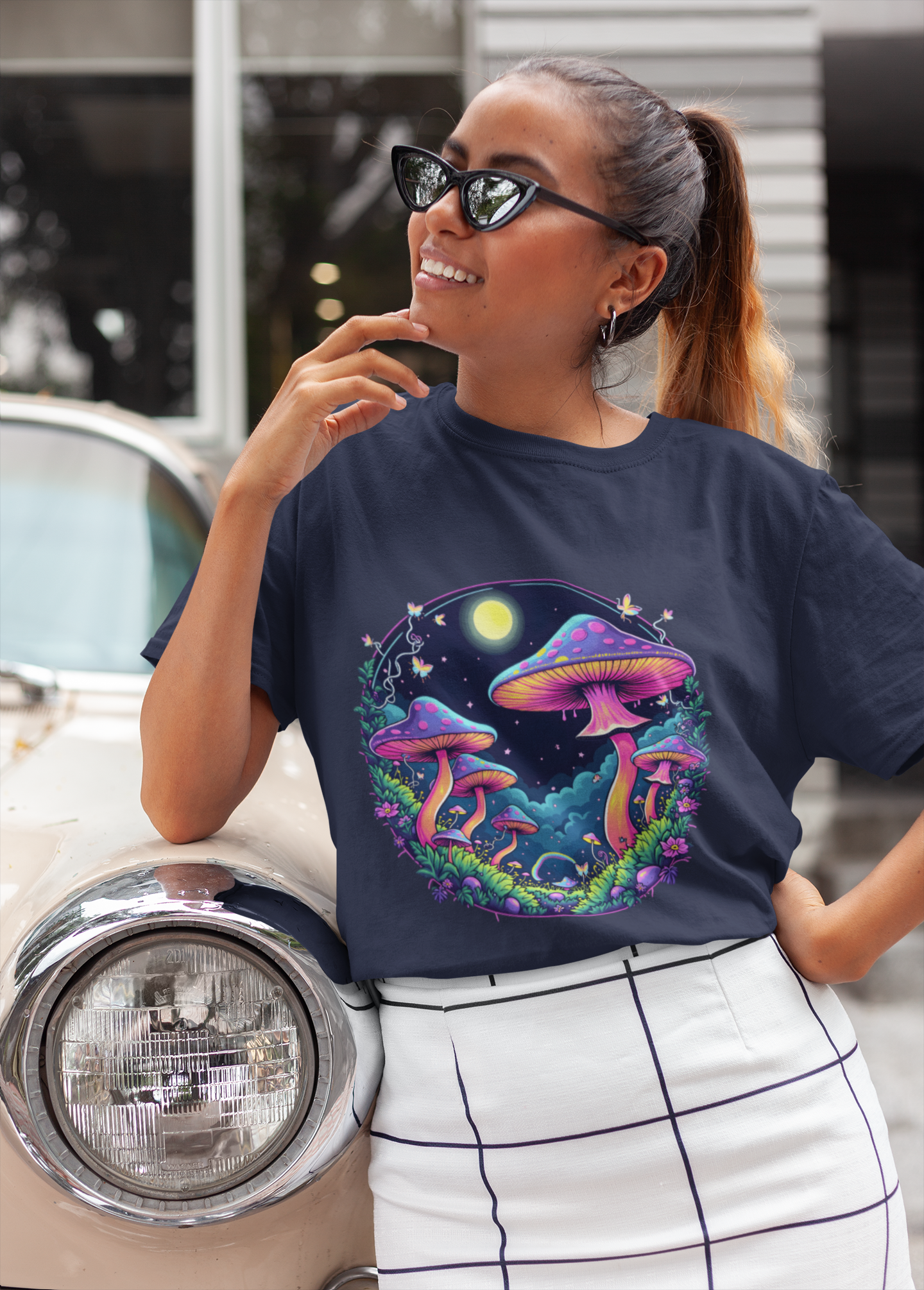 "Moonlit Psychedelia" Women Oversized T-Shirt